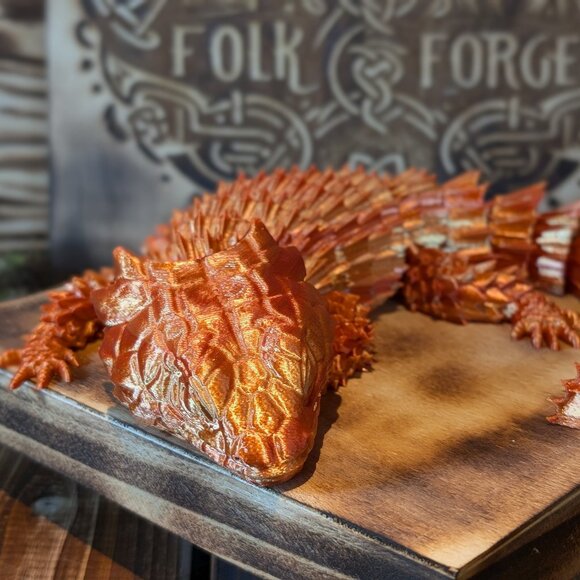 Bearded Dragon Scaled Lizard Reptile Flexible Articulated Fidget Toy 3D Printed - Picture 2 of 6